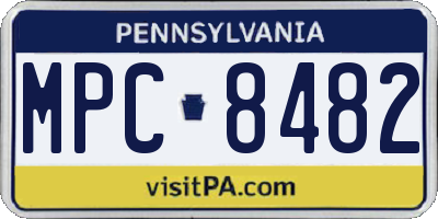 PA license plate MPC8482
