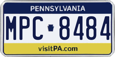 PA license plate MPC8484