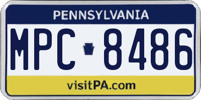 PA license plate MPC8486