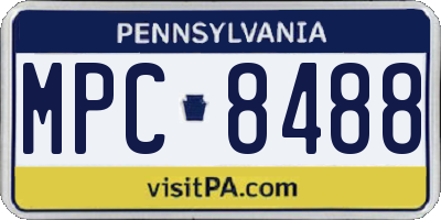 PA license plate MPC8488