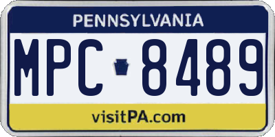 PA license plate MPC8489