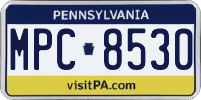 PA license plate MPC8530