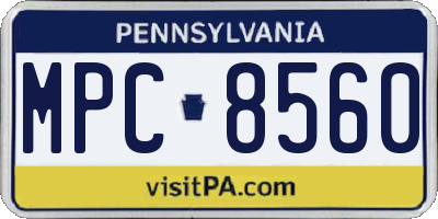 PA license plate MPC8560