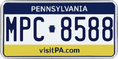 PA license plate MPC8588