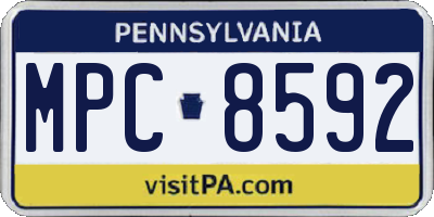 PA license plate MPC8592