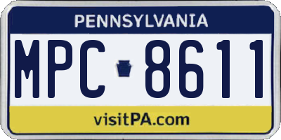 PA license plate MPC8611