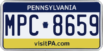 PA license plate MPC8659