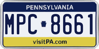 PA license plate MPC8661