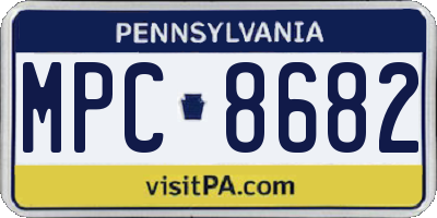 PA license plate MPC8682