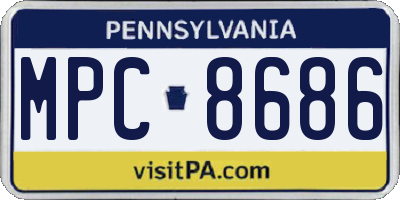 PA license plate MPC8686