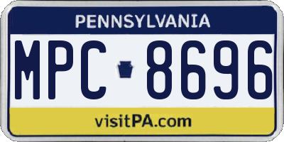 PA license plate MPC8696