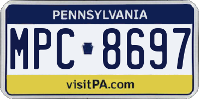 PA license plate MPC8697