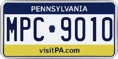 PA license plate MPC9010