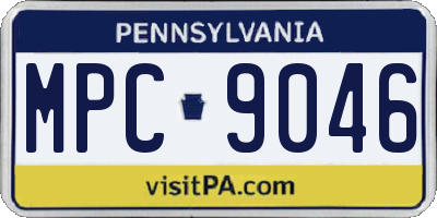 PA license plate MPC9046