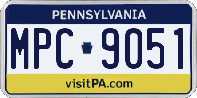 PA license plate MPC9051