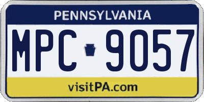 PA license plate MPC9057