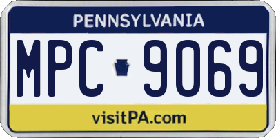 PA license plate MPC9069