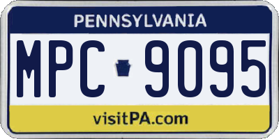 PA license plate MPC9095