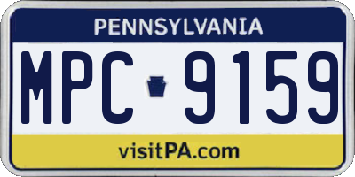 PA license plate MPC9159