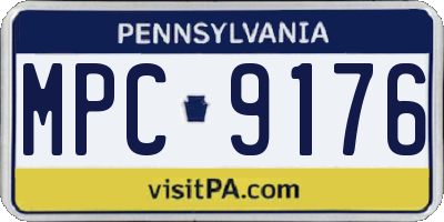 PA license plate MPC9176