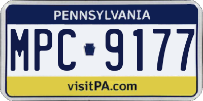 PA license plate MPC9177