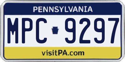 PA license plate MPC9297
