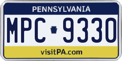 PA license plate MPC9330