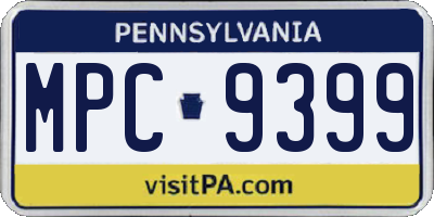 PA license plate MPC9399