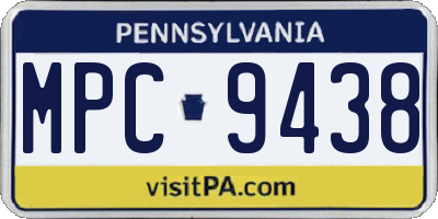 PA license plate MPC9438