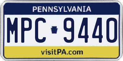 PA license plate MPC9440