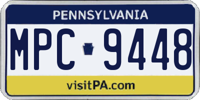 PA license plate MPC9448
