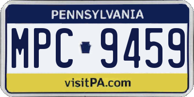 PA license plate MPC9459