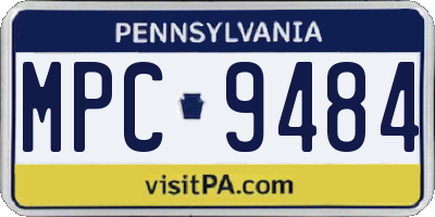 PA license plate MPC9484