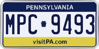 PA license plate MPC9493