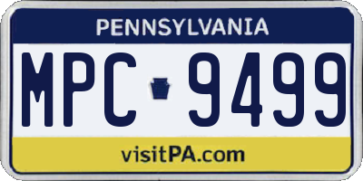 PA license plate MPC9499