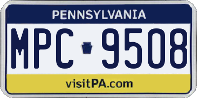 PA license plate MPC9508