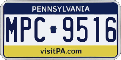 PA license plate MPC9516