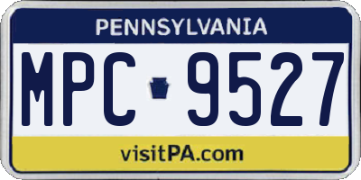 PA license plate MPC9527