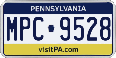 PA license plate MPC9528