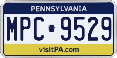 PA license plate MPC9529
