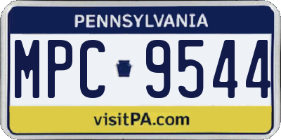 PA license plate MPC9544