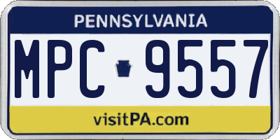 PA license plate MPC9557