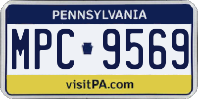 PA license plate MPC9569