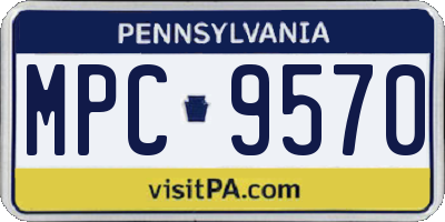PA license plate MPC9570