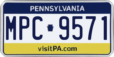 PA license plate MPC9571