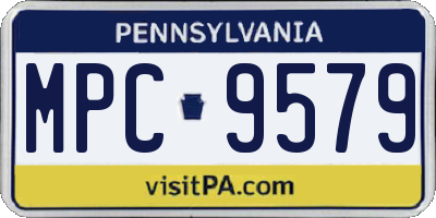 PA license plate MPC9579