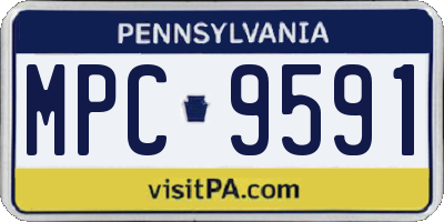 PA license plate MPC9591