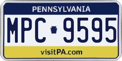 PA license plate MPC9595