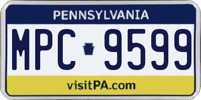 PA license plate MPC9599