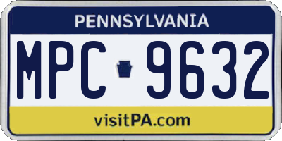 PA license plate MPC9632